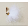 White / black peacock - brooch - feathers - pearlsBrooches