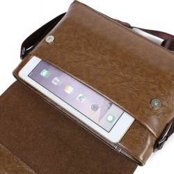 Elegant shoulder bag - leather - wideBags