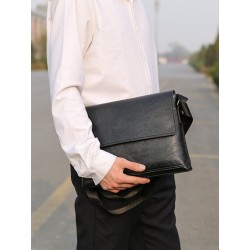 Elegant shoulder bag - leather - wideBags