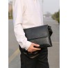 Elegant shoulder bag - leather - wideBags