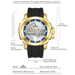 SWISH - luxurious automatic watch - tourbillon - skeleton design - luminousWatches