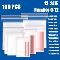 Plastic storage bags - reclosable - 5-wire - 100 piecesStorage Bags