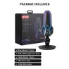 RGB gaming condenser microphone - cardioid - with stand - USBMicrophones