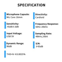 RGB gaming condenser microphone - cardioid - with stand - USBMicrophones