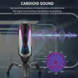 YANMAI T1 Mecha - condenser gaming microphone - cardioid - RGB - USBMicrophones