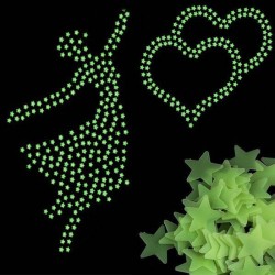 Glow-in-the-dark stars - wall / ceiling stickers - 3cm - 50 piecesDecoration