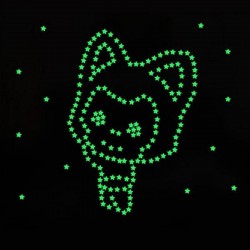 Glow-in-the-dark stars - wall / ceiling stickers - 3cm - 50 piecesDecoration