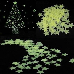 Glow-in-the-dark stars - wall / ceiling stickers - 3cm - 50 piecesDecoration