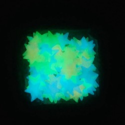 Glow-in-the-dark stars - wall / ceiling stickers - 3cm - 50 piecesDecoration