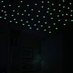 Glow-in-the-dark stars - wall / ceiling stickers - 3cm - 50 piecesDecoration