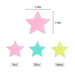 Glow-in-the-dark stars - wall / ceiling stickers - 3cm - 50 piecesDecoration