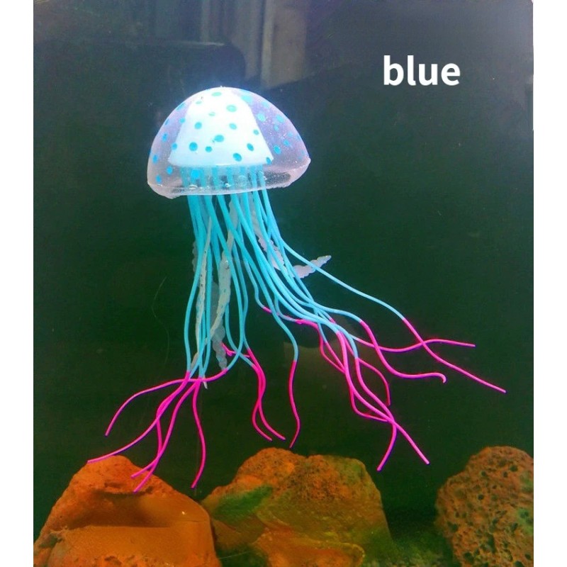 Luminous silicone jellyfish - aquarium decorationDecorations