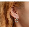 Turquoise double ring earrings - 925 sterling silverEarrings