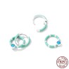 Turquoise double ring earrings - 925 sterling silverEarrings