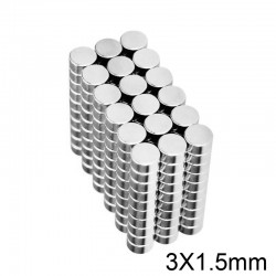 N52 - neodymium magnet - strong disc - 3 * 1.5mm - 20 piecesN52
