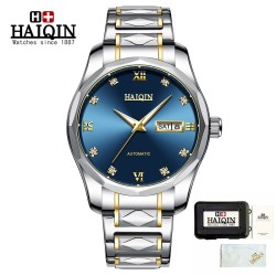 HAIQIN - mechanical automatic watch - stainless steel - gold / blueWatches