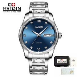 HAIQIN - mechanical automatic watch - stainless steel - silver / blueWatches