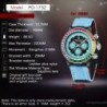 PAGANI DESIGN - mechanical sports watch - chronograph - rainbow bezel - leather strap - blueWatches