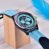 PAGANI DESIGN - mechanical sports watch - chronograph - rainbow bezel - leather strap - blueWatches