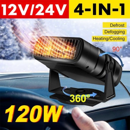 4 in 1 car heater - cooling / heating fan - dryer / demister / defroster - 120WInterior accessories