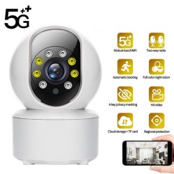Wireless camera - baby monitor - auto tracking - two way audio - 5G IP - WiFi - 720PSecurity cameras