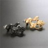 Double cat with crown - broochBrooches