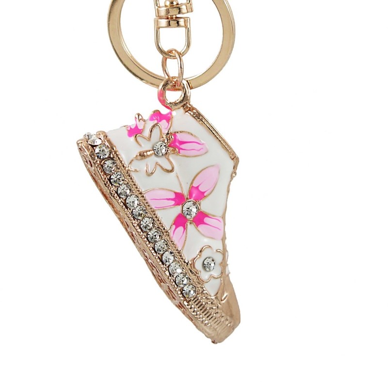 Mini crystal flowery shoe - keychainKeyrings