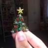Christmas tree - with star / crystals - broochBrooches