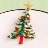Christmas tree - with star / crystals - broochBrooches