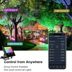 60W - Bluetooth - RGB - LED floodlight - outdoor reflector with musicFloodlights