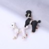 Curly hair dog - with crystals - broochBrooches
