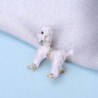 Curly hair dog - with crystals - broochBrooches