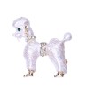 Curly hair dog - with crystals - broochBrooches