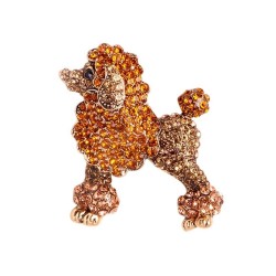 Crystal poodle dog - broochBrooches