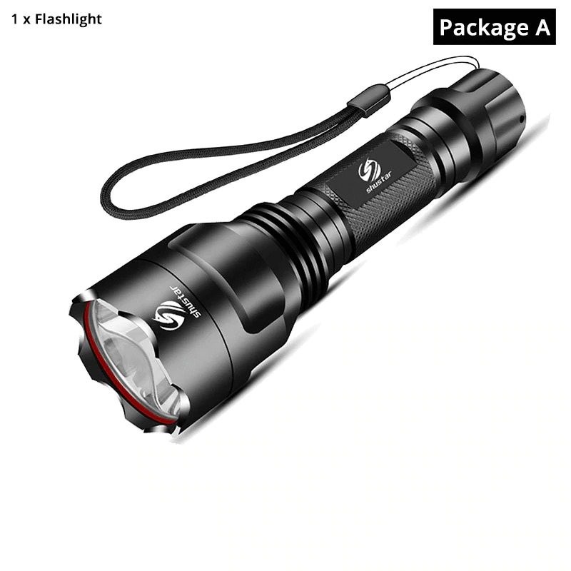 T6 - LED flashlight - 5 lighting modes - waterproofTorches