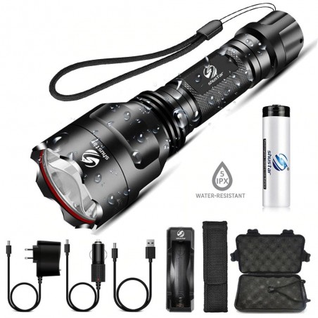 T6 - LED flashlight - 5 lighting modes - waterproofTorches