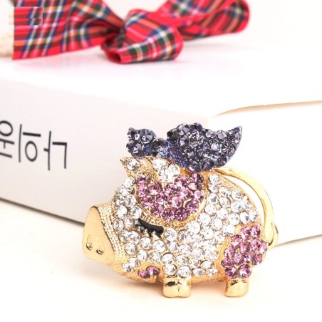 Crystal pig - keychainKeyrings