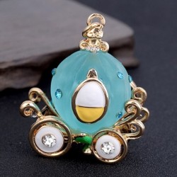 Crystal pumpkin carriage - keychainKeyrings