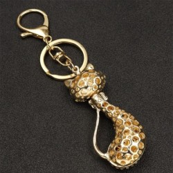 Crystal long-tail cat - keychainKeyrings