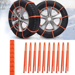 Car winter tire anti-skid chains - nylon - 10 piecesWheel parts