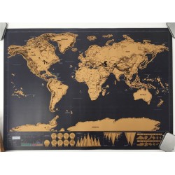 Personalized World Map - mini poster - wall sticker - scratch-coatedWall stickers