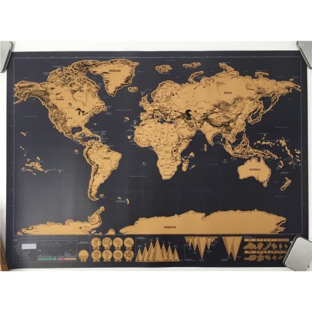 Personalized World Map - mini poster - wall sticker - scratch-coatedWall stickers