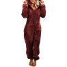 Long winter pyjama - plush romper - with zipper / hoodLingerie