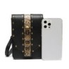 Small leather shoulder bag - punk style - skull / rivetsBags