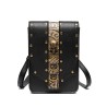 Small leather shoulder bag - punk style - skull / rivetsBags