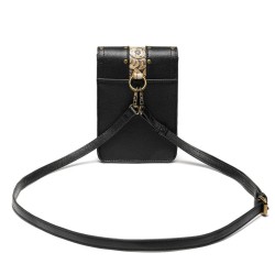 Small leather shoulder bag - punk style - skull / rivetsBags