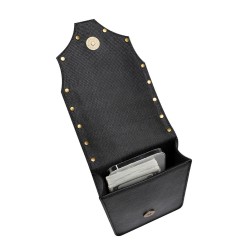 Small leather shoulder bag - punk style - skull / rivetsBags