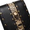 Small leather shoulder bag - punk style - skull / rivetsBags