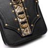 Small leather shoulder bag - punk style - skull / rivetsBags