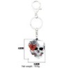 Halloween skull with roses - acrylic keychainKeyrings